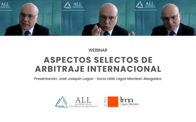 Participación en Webinar «Aspectos Selectos de Arbitraje Internacional» de ALL